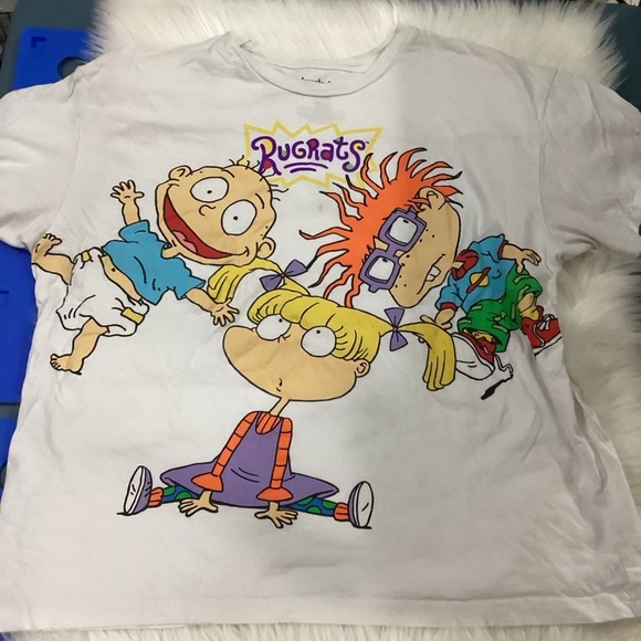 Nickelodeon Rugrats Tee womans L/XL short sleeve colorful on white backg… - Picture 2 of 12
